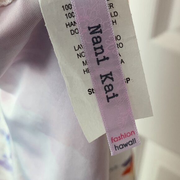 Nani Kai Hawaiian Midi Floral Dress Size Small Fits Size 16 Womens - Picture 4 of 9